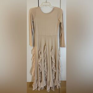 Joyfolie Mia Joy Beige Ruffle Dress